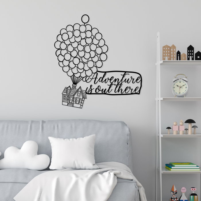 Wallity Adventure Is Out There Escultura de Pared Negra Wallity Adventure Is Out There Escultura de Pared Negra